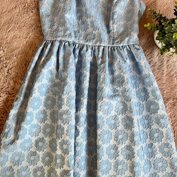 NWOT Wendy Bird Light Icy Blue Floral Formal Party Halter Dress Size: 6 - Picture 5 of 16